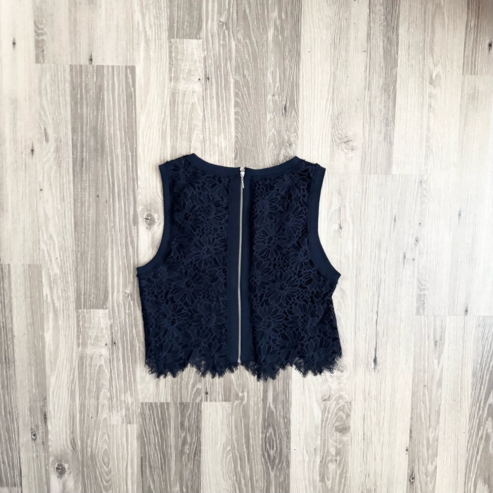 Rebecca Taylor Cropped Lace Top - Picture 4 of 5